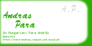 andras para business card